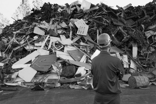 Modern waste clearance equipment in action