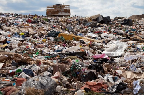 Recycling process at a construction site